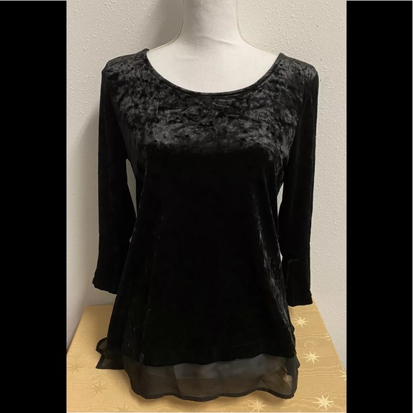Women's NY Collection Women's Velvet Top Small - Picture 1 of 10